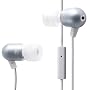 Radius RK-CA511S Atomic Bass Aluminum Earphones with In-Line Microphone for iPhone (Silver)