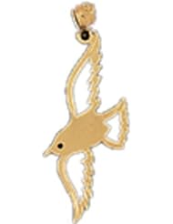 Dazzlers Solid 14k Gold Bird Charm Pendant Available in three colors from jewelsberry (weights: 1 grams only)
