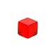 16mm Transparent Blank Red 6-sided Dice
