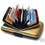 Executive Swedens Ogon Designs Gold Metal Aluminum PVC Wallet