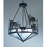 LAMPS BEAUTIFUL Rustic Lodge Running Deer Chandelier by Meyda Tiffany