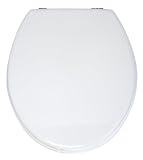 WENKO 152004100 WC-Sitz Prima - Sp&uuml;lkasten geeignet, Chrom-Metallbefestigung, MDF, wei&szlig;