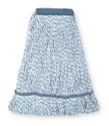 Tough Guy 1TYY6 Looped End Finish Mop, Medium, White/Blue