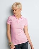 Bella Ladies Rib Collar Short Sleeve Pique Polo Shirt. B750