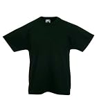 Fruit of the Loom Childrens T Shirt in Bottle green Size 3-4 (SS6B)