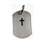 Titanium Pendants - Dog Tag (Cross)