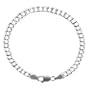 Sterling Silver Double Link Chain Charm Bracelet 060-7"