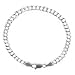 Sterling Silver Double Link Chain Charm Bracelet 060-7"