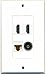 RiteAV - 2 Port HDMI 1 Port Toslink 1 Port Cat6 Ethernet White Wall Plate Decora