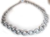 Swarovski Rodium Plated Sterling and CZ Necklace