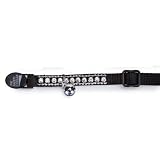 East Side Collection Nylon Rhinestone Cat Collar, 3/8-Inch, Black