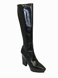 JIL SANDER Over the Knee Platform Boots in Black