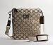 AUTHENTIC COACH TRIBECA OP ART SWING PACK MESSENGER BAG 43131 (Khaki/Brown)