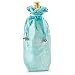 Blue Silk Snowflakes Swirls Cloth Wine Bottle Gift Bag