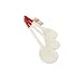 T&G Spoons with Red Coloured End in Birch Wood, Set of Three