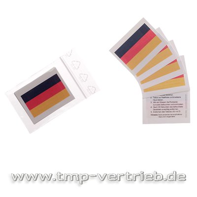 Deutschland Tattoo Fahne 25er Fan Set – EM Fanartikel 2016 – Deutschland Fanartikel