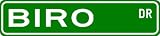 BIRO Street Sign ~ Personalized Family Lastname Sign ~ Gameroom, Basement, Garage Sign **