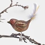 Department 56 Brown Bird Clip On Glass Ornament