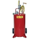 JohnDow Fuel Chief JDI-25GC 25-Gallon Steel Gas Caddy With Two-Way Rotary Pump& 8-Foot Hose