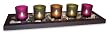 Jewel Tone 5-Piece Tealight Candle Tray
