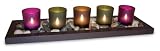 Jewel Tone 5-Piece Tealight Candle Tray