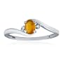 NOVEMBER Birthstone Ring 10K White Gold Citrine Ring