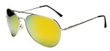 IMAGE OF Aviator Sunglasses UV400 with Colored Mirror lens (Sunset)