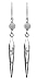 Kit Heath Sterling Silver 50DBBLA Ladies Blue Lace Agate Enamel Detail Drop Earrings