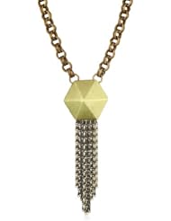 LUV AJ "Heavy Metal Lover Collection" Pyramid Stud Fringe Necklace