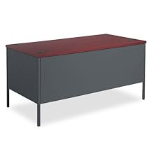 HON P3262NS Metro Classic Series 60 by 30 by 29-1/2-Inch Double Pedestal Desk, Mahogany