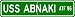 USS ABNAKI ATF 96 Street Sign - Navy Gift Ship