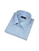 Del Siena Handmade Light Blue Cotton Italian Dress Shirt