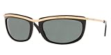 Ray-Ban Olympian I Sunglasses Rb4109 720 Shiny Black Crystal Green