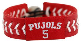 St. Louis Cardinals Albert Pujols Team Color Jersey Baseball Bracelet