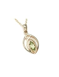Peninsula Jewellery 9Ct Gold Peridot Celtic Pendant With 18 Inch Chain