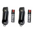 2 Police Magnum OC17 Keychain Red Pepper Spray w/ UV Dye - 1/2oz Soft Cases