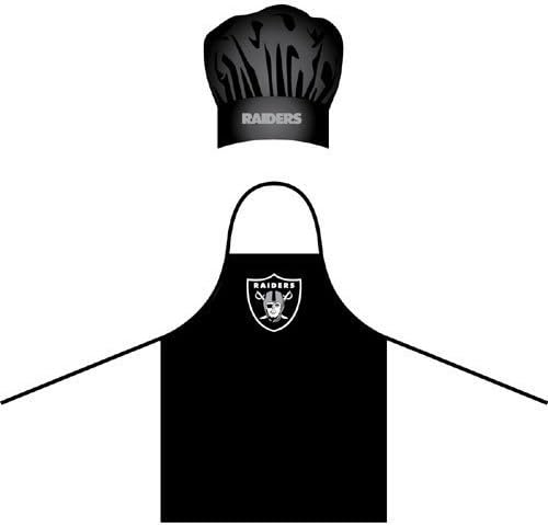 Oakland Raiders NFL Barbeque Apron and Chef's Hat