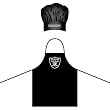NFL Oakland Raiders Chef Hat and Apron Set