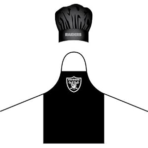 NFL Oakland Raiders Chef Hat and Apron Set