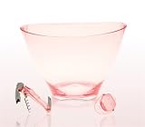 Fox Run Argyle Acrylic Ice Bucket Set w/Corkscrew & Stopper, Clear Pink