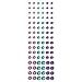Me & My Big Ideas Rhinestone Stickers 6-1/2 Inch by 2 Inch Sheet, Pink/Teal/Purple