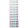 Me & My Big Ideas Rhinestone Stickers 6-1/2 Inch by 2 Inch Sheet, Pink/Teal/Purple