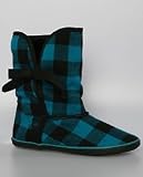 Sugar The Origami Boot in Turquoise Hunter's Plaid,Shoes for Women