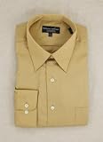 Kilburne & Finch Solid Tobacco Big and Tall Wrinkle Resistant Dress Shirt