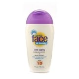 Nature's Gate Save Face & Body Sunblock Lotion, Anti-Aging, SPF 15, 4-Ounce Bottles (Pack of 3)