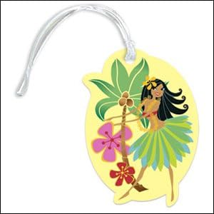 Luggage Tag Hula Maiden