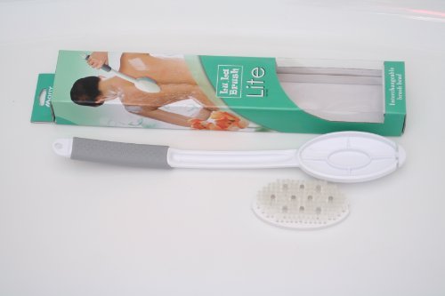 Lu La Bath Brush Lite - W/ Replaceable Nylon Brush Head and Slip Resistant Grip