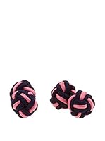 Ortiz & Reed Gemelos Multi-Color Knots Cufflinks (Rosa / Azul Marino)