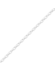 Sterling Silver 2.5mm Oval Rolo Necklace - 24 Inch