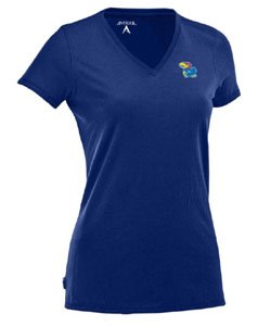NCAA Women's Kansas Jayhawks Dream V-Neck Tee (Dark Royal, Medium)